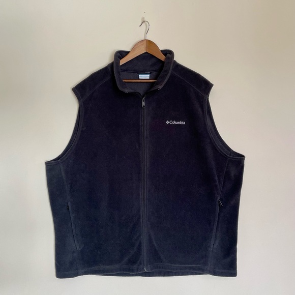 Columbia Men’s 4XL XXXXL Charcoal Gray Zip-Up Vest - Picture 1 of 6